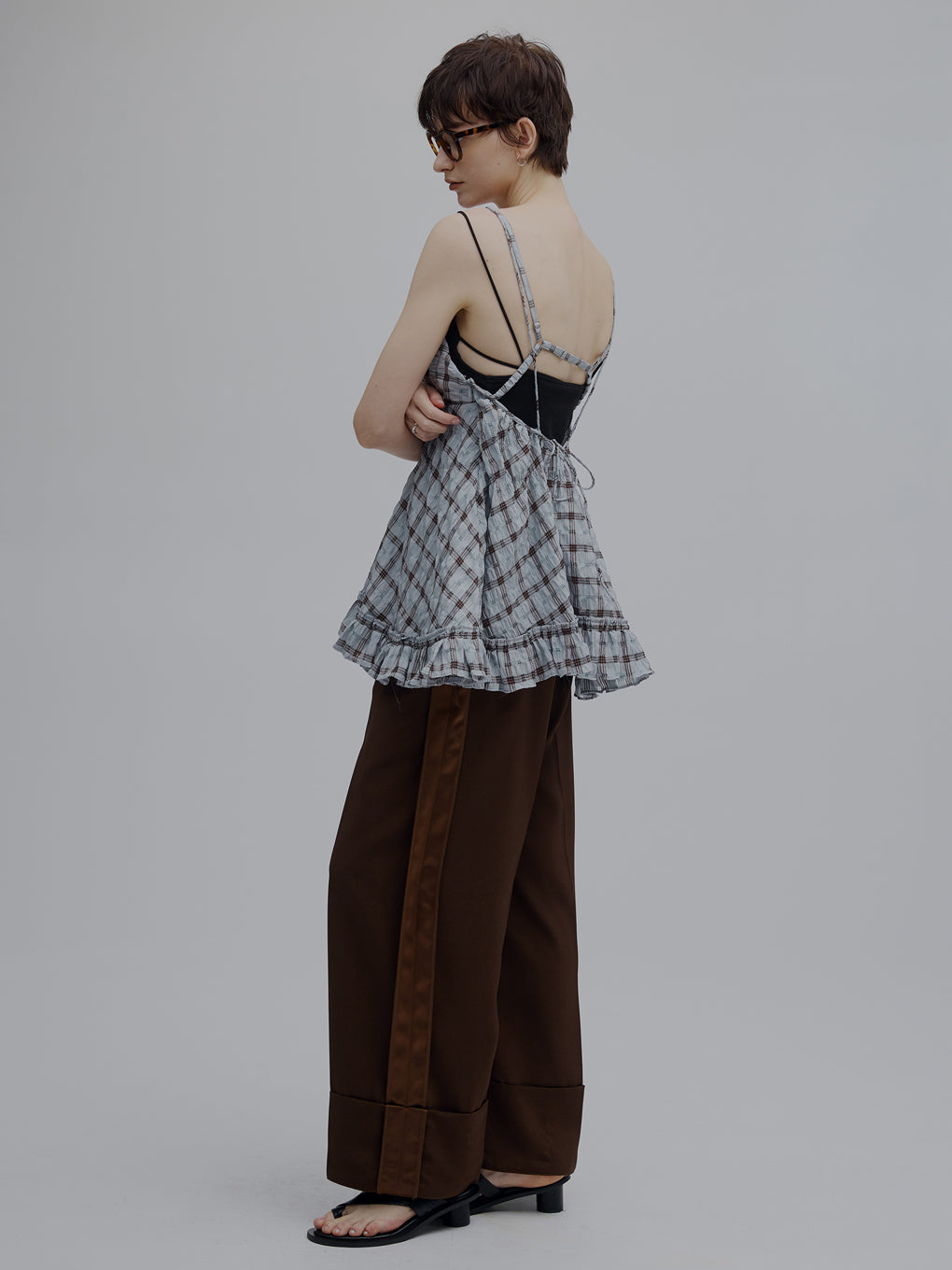 UNEVENNESS CHECK TUNIC TOP