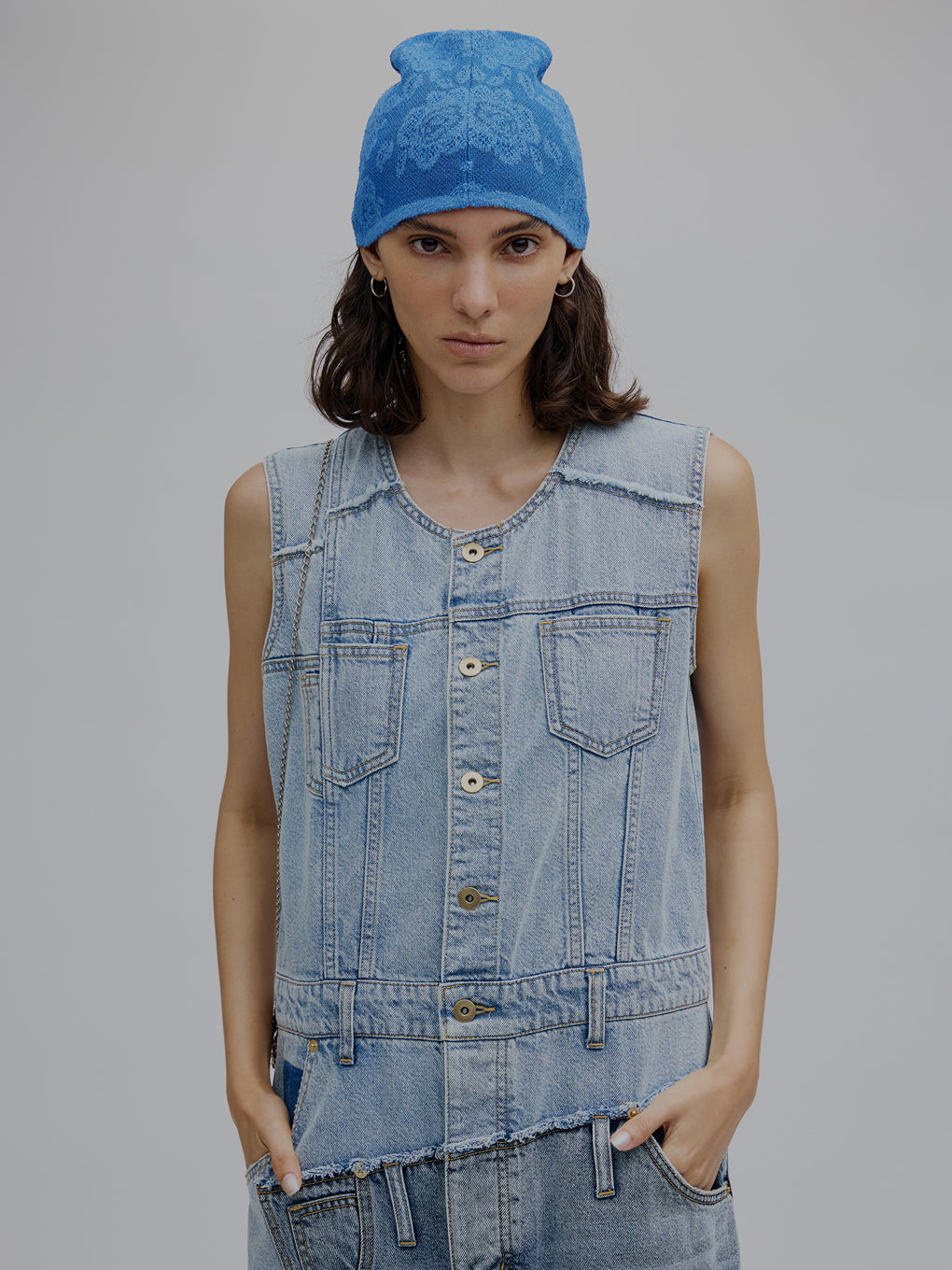MEDI REMAKE I LINE DENIM DRESS