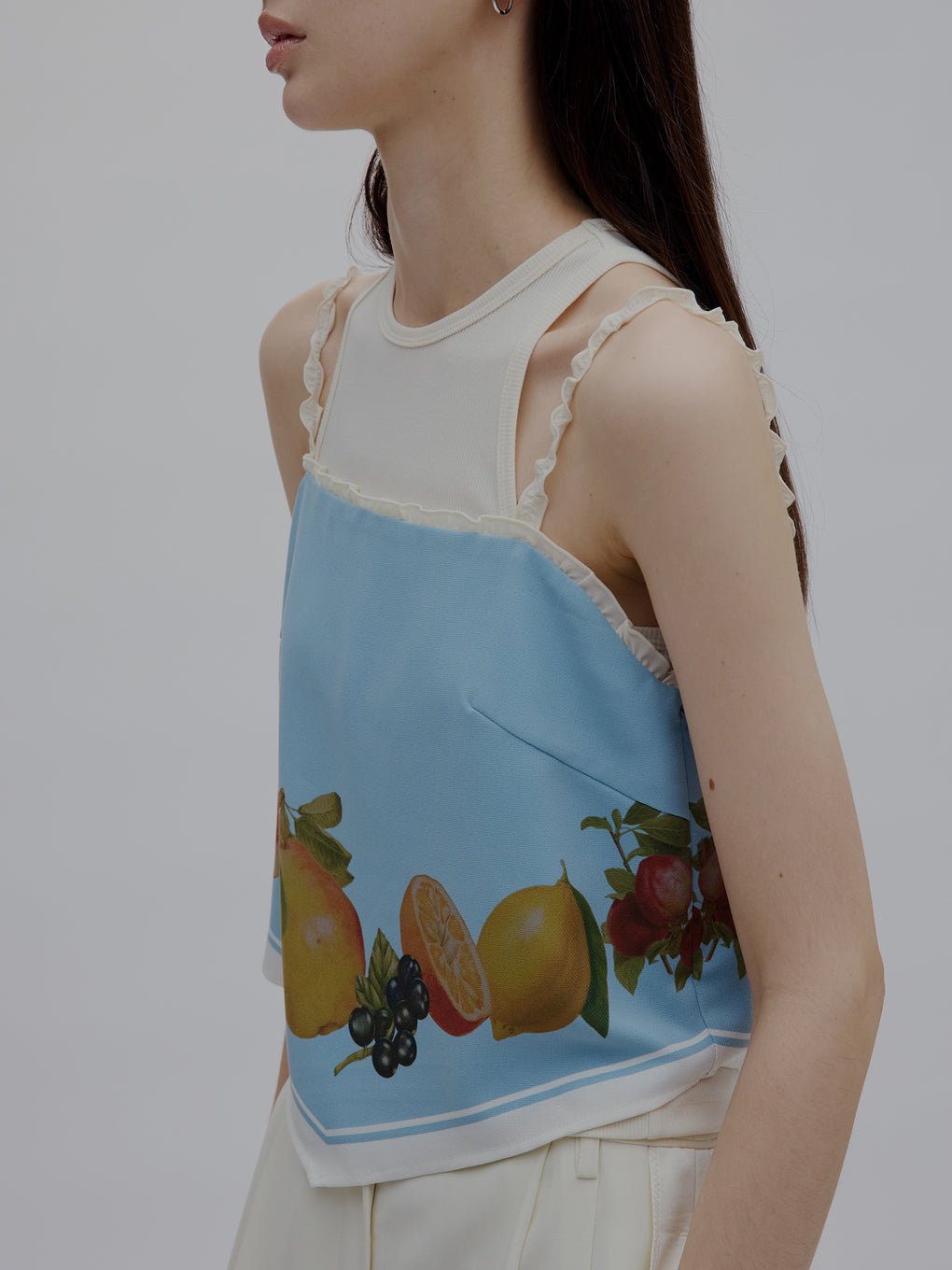 MEDI FRUIT SCARF PATTERN CAMI TOP