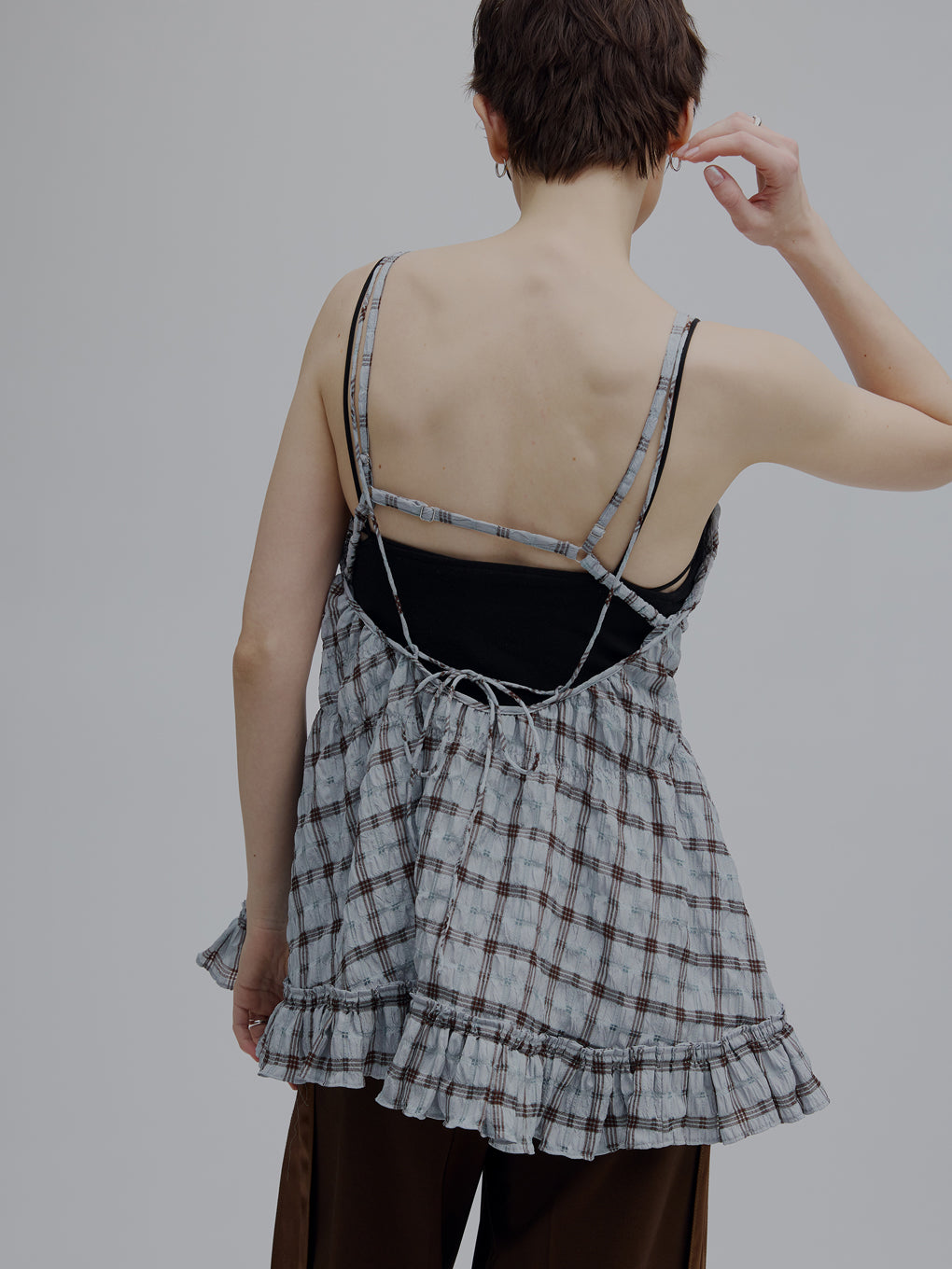 UNEVENNESS CHECK TUNIC TOP