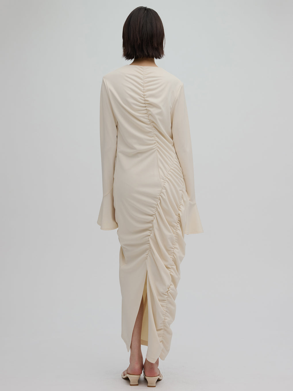 GATHER DETAIL CUT DRESS