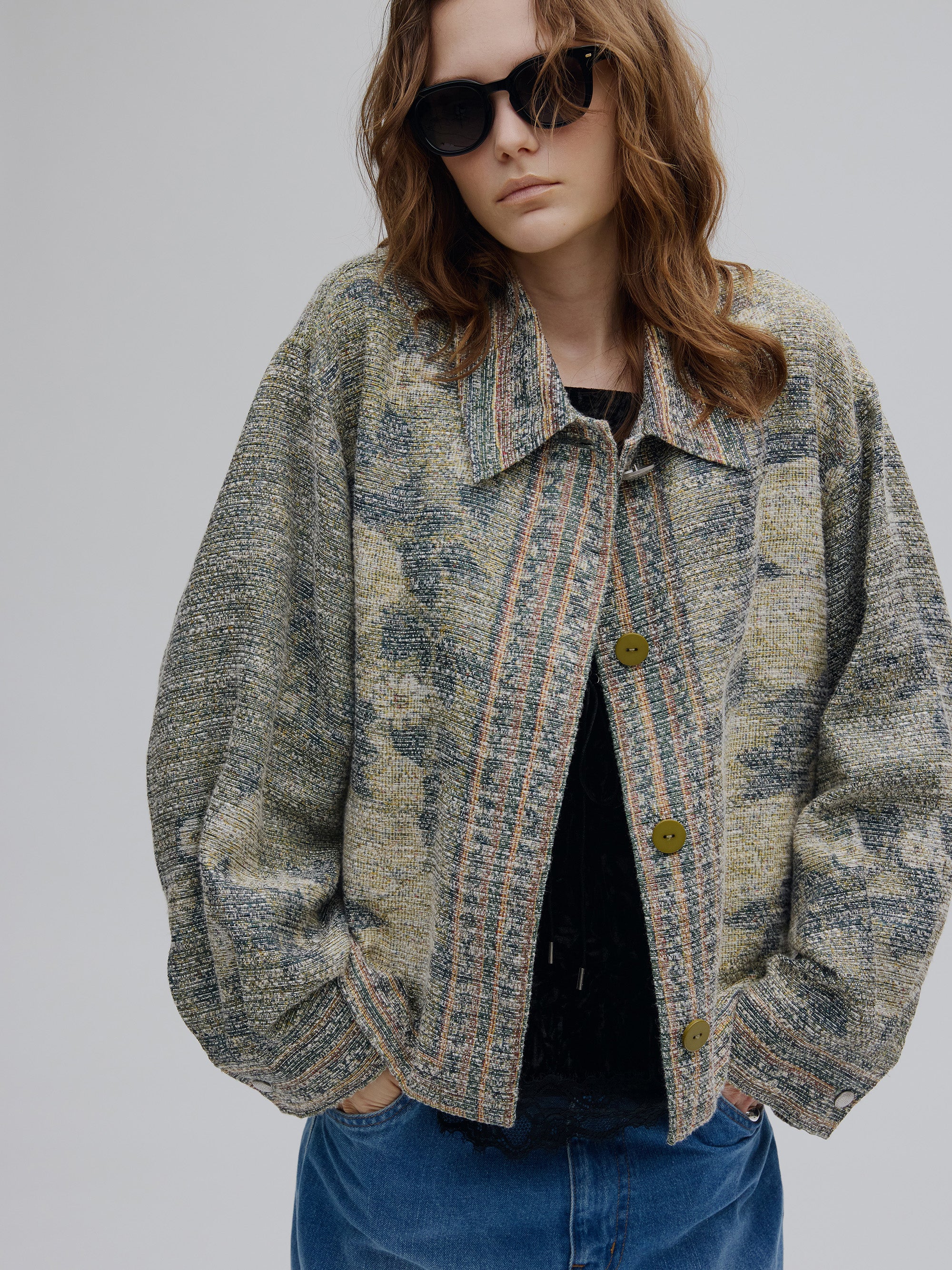 トップス Ameri LANTANA VINTAGE LIKE SHIRT BLOUSON Official WEB Store only