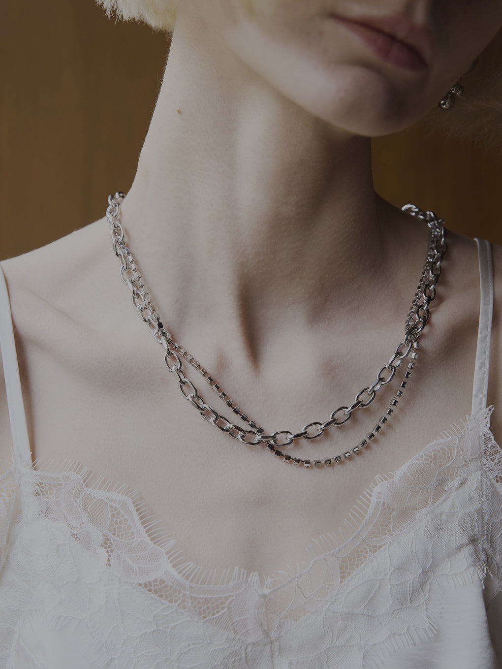 ニット/セーター Ameri VINTAGE BIJOU NECKLACE KNIT Ameri（アメリ）の「TWINKLE BIJOU SHORT KNIT TOP（ニット/セーター