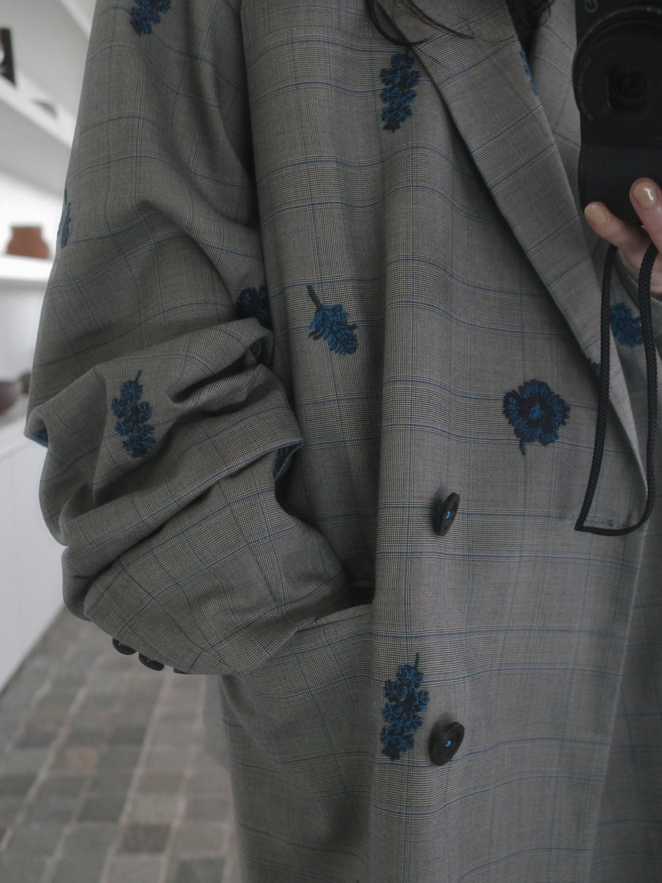 CHECK FLOWER PAPA JACKET