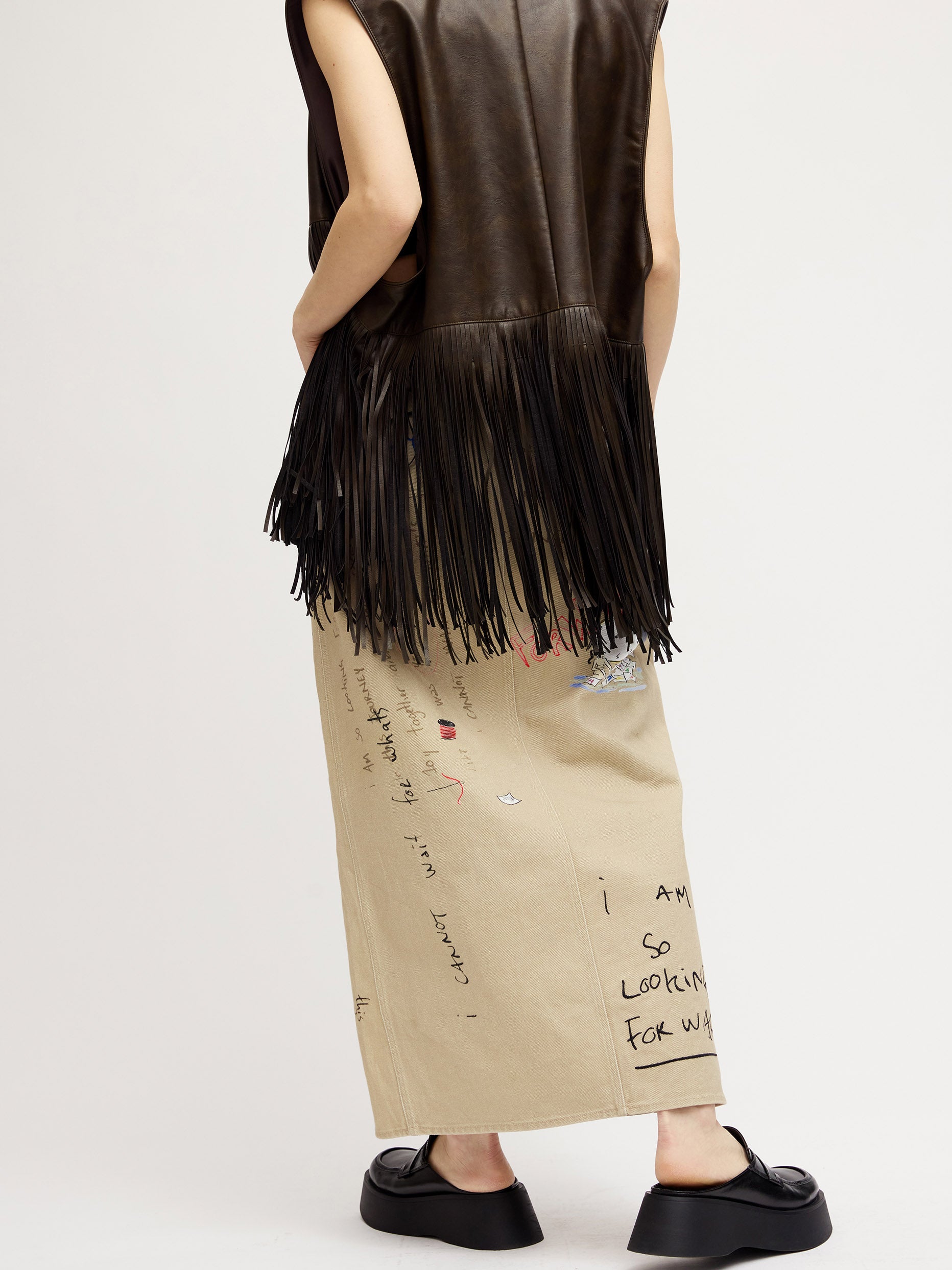 Gabrielle×AMERI 10TH HISTORY I LINE SKIRT