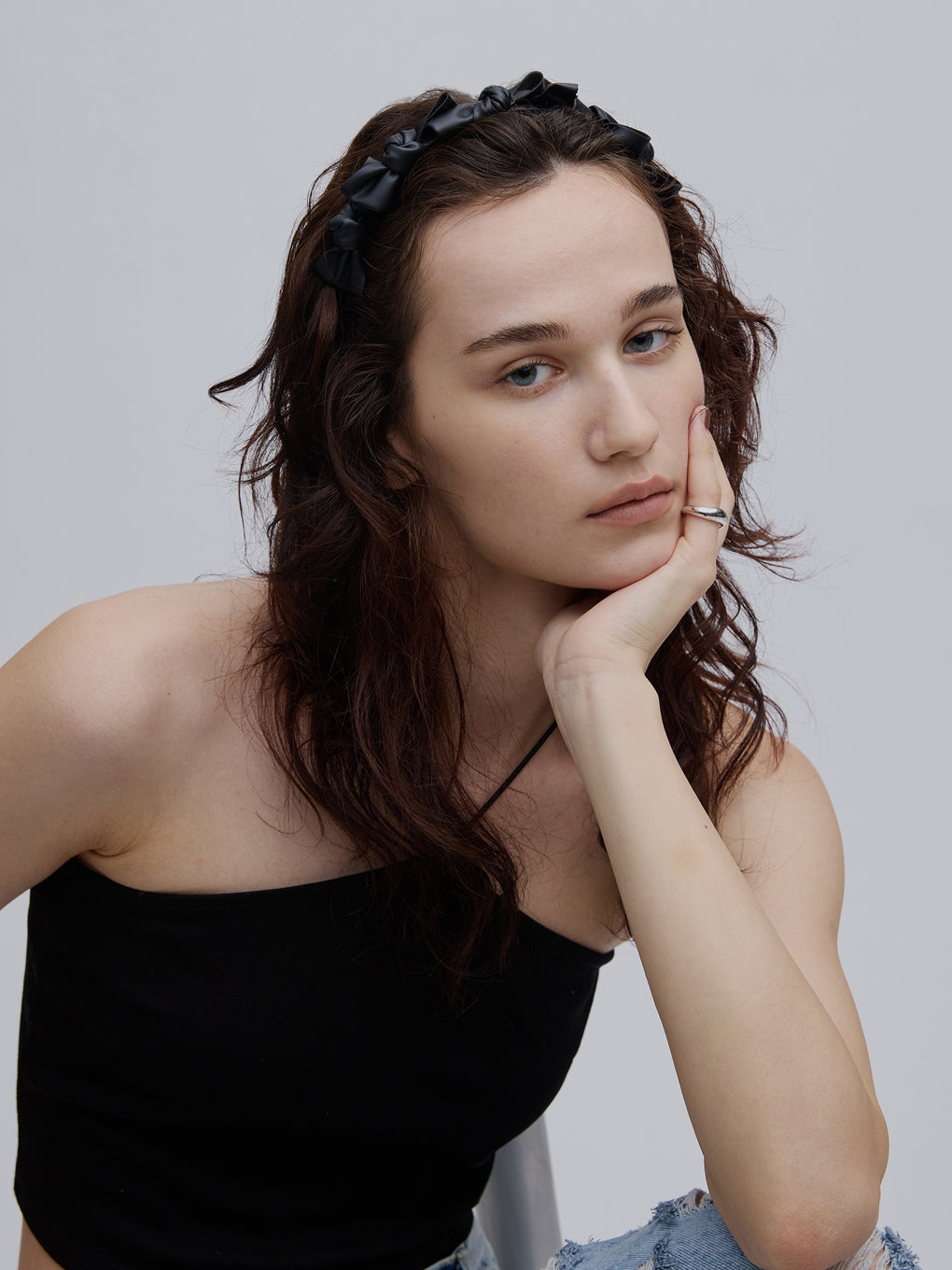 TRESSE Ribbon Serre-tete in leather