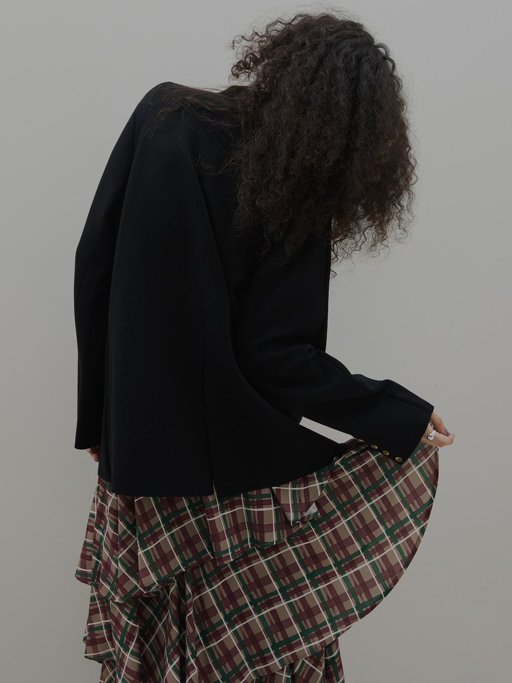 UND JACKET WINDING SKIRT KNIT SET DRESS