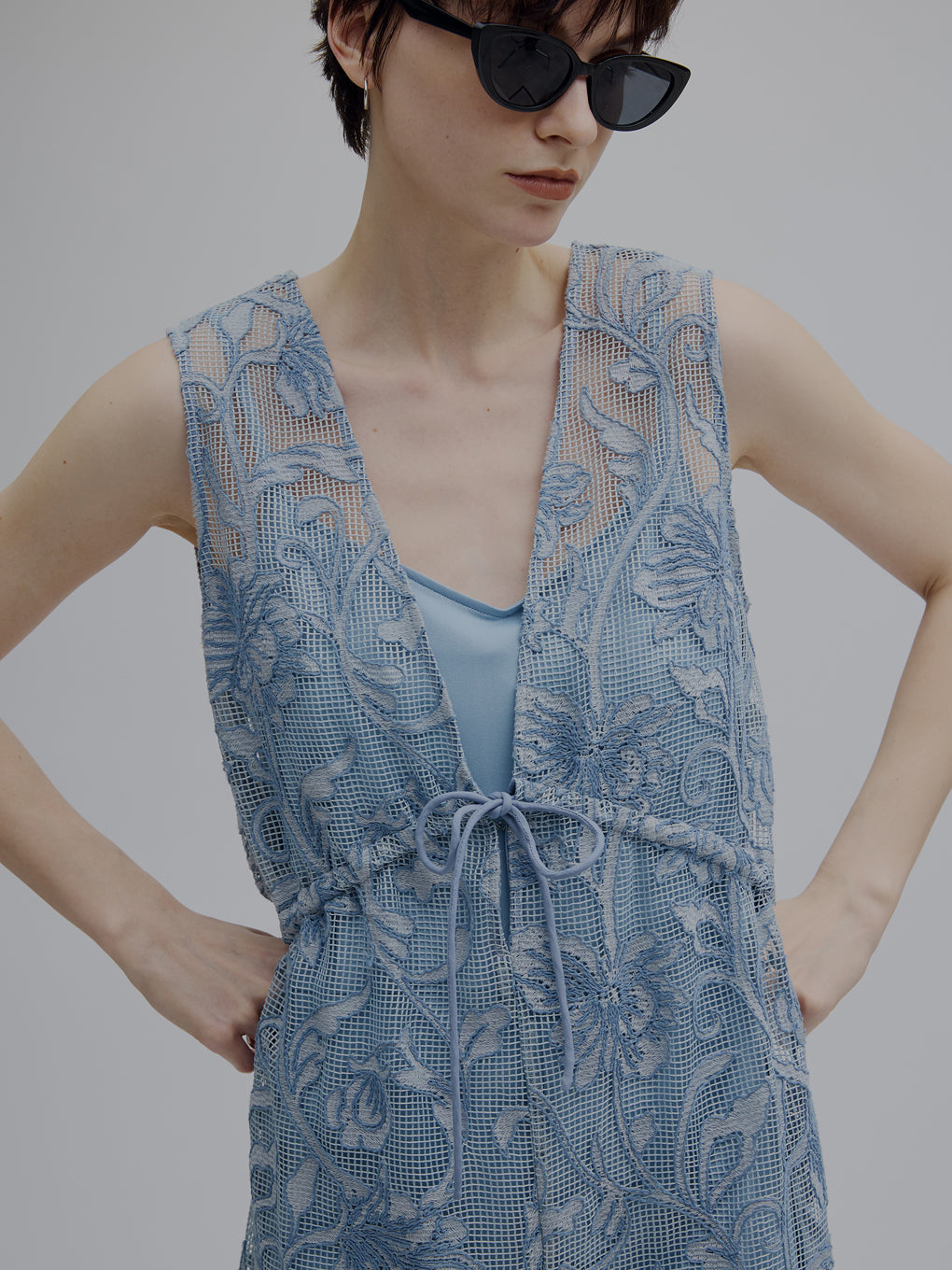 2WAY SILHOUETTE V NECK ROMPERS