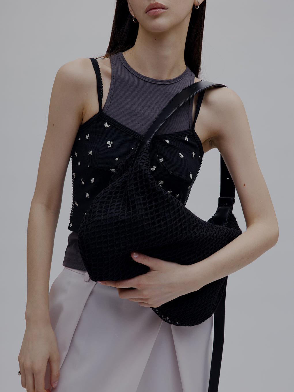 MEDI MESH ROUND SHOULDER BAG