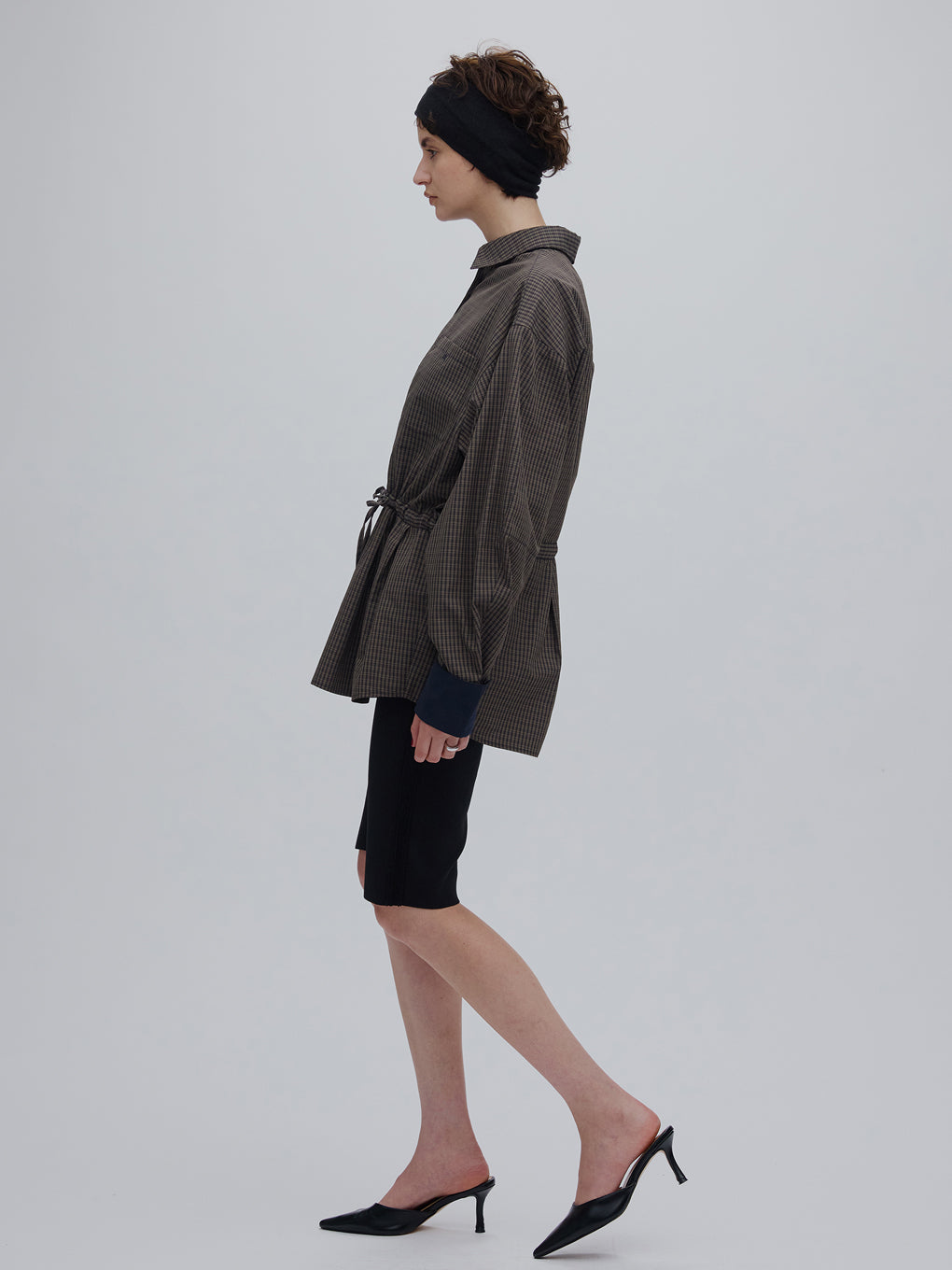 VOLUME SLEEVE DRAWSTRING SHIRT