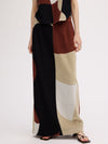 GEOMETRIC COMFY PILE SKIRT