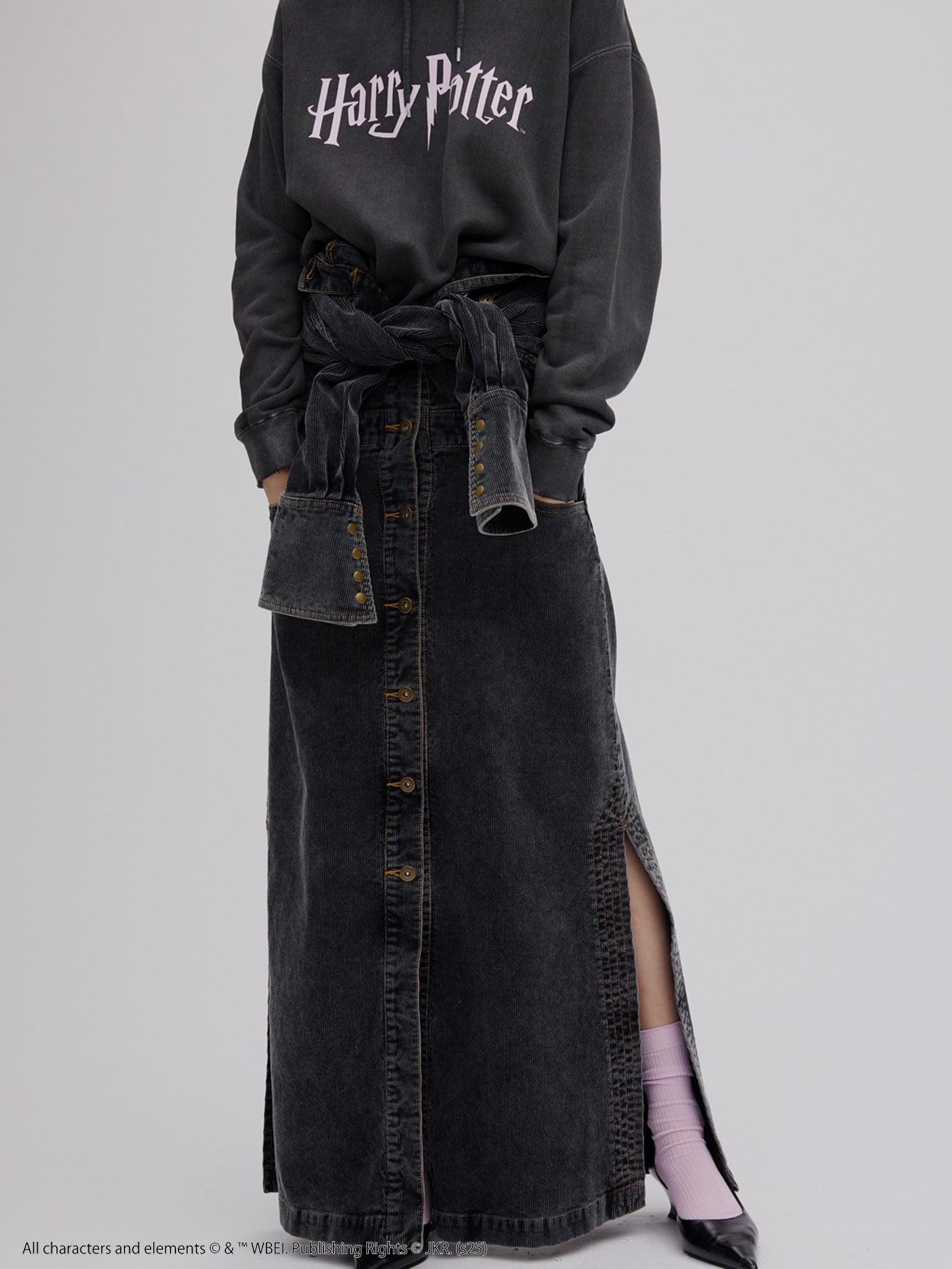 I LINE CORDUROY SHIRT DRESS