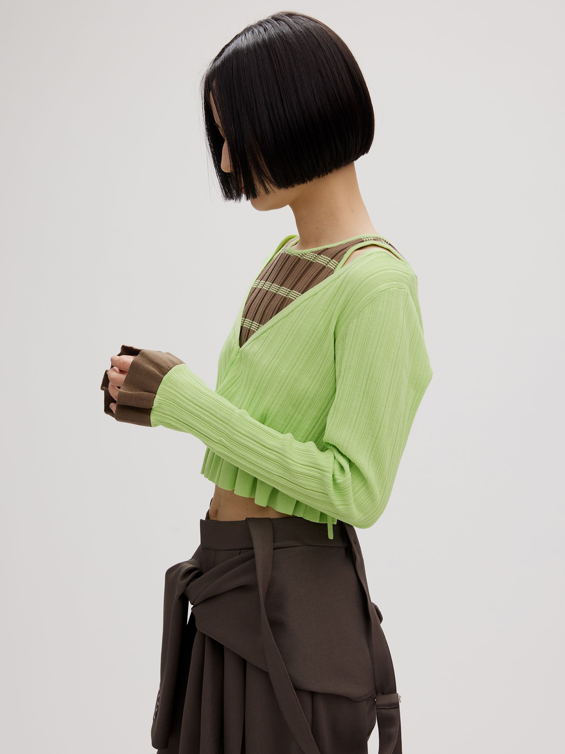 MEDI PURIPURI SHORT KNIT CARDIGAN