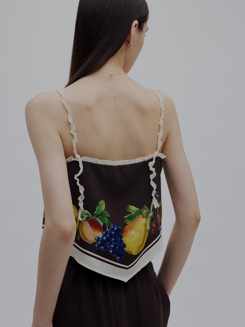 MEDI FRUIT SCARF PATTERN CAMI TOP