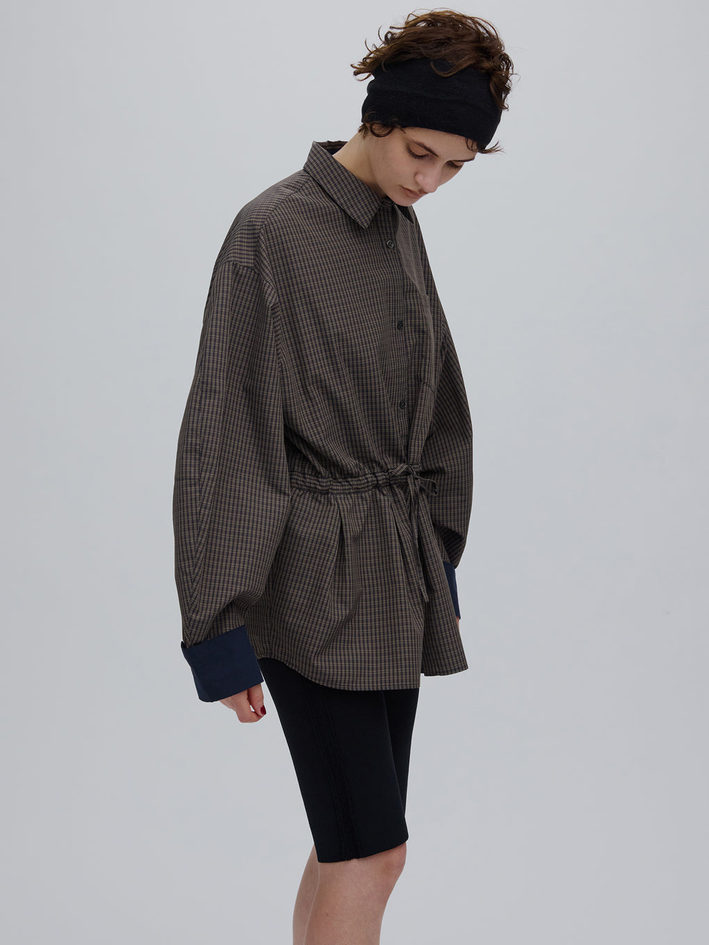 VOLUME SLEEVE DRAWSTRING SHIRT