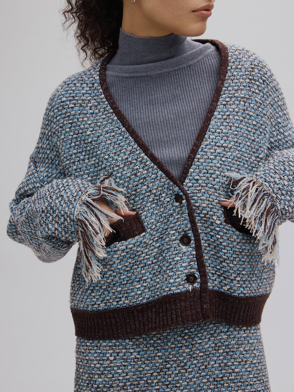 UND TWEED SHORT KNIT CARDIGAN