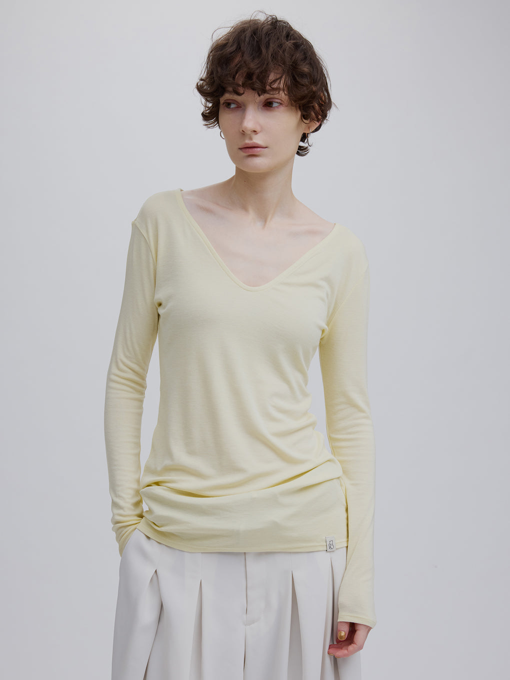Mizuno×Ameri V NECK LONG SLEEVE TOPS