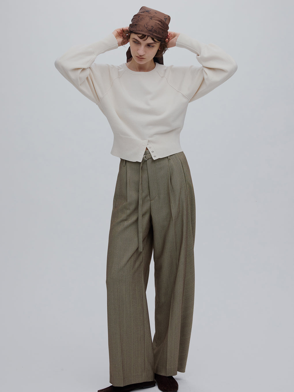 LOW BASIC WAIST STOP KNIT TOP