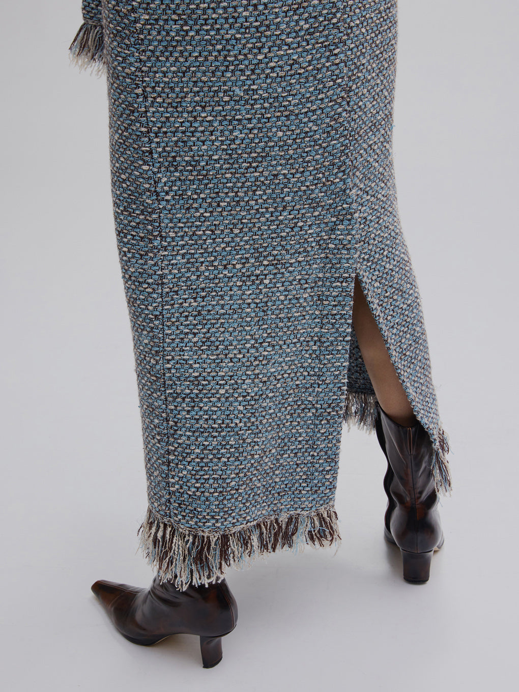UND TWEED JUMPER SKIRT KNIT DRESS