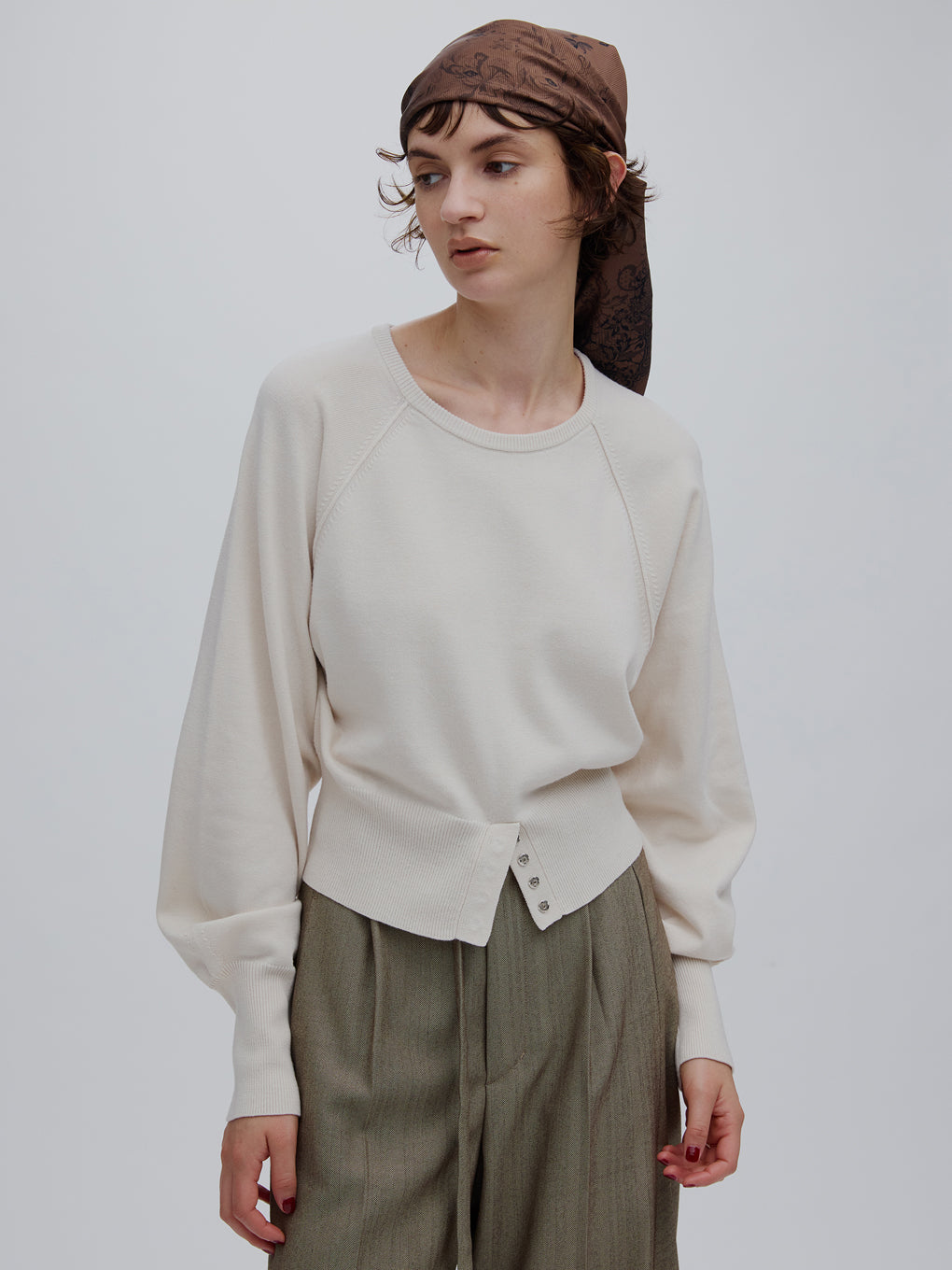 LOW BASIC WAIST STOP KNIT TOP