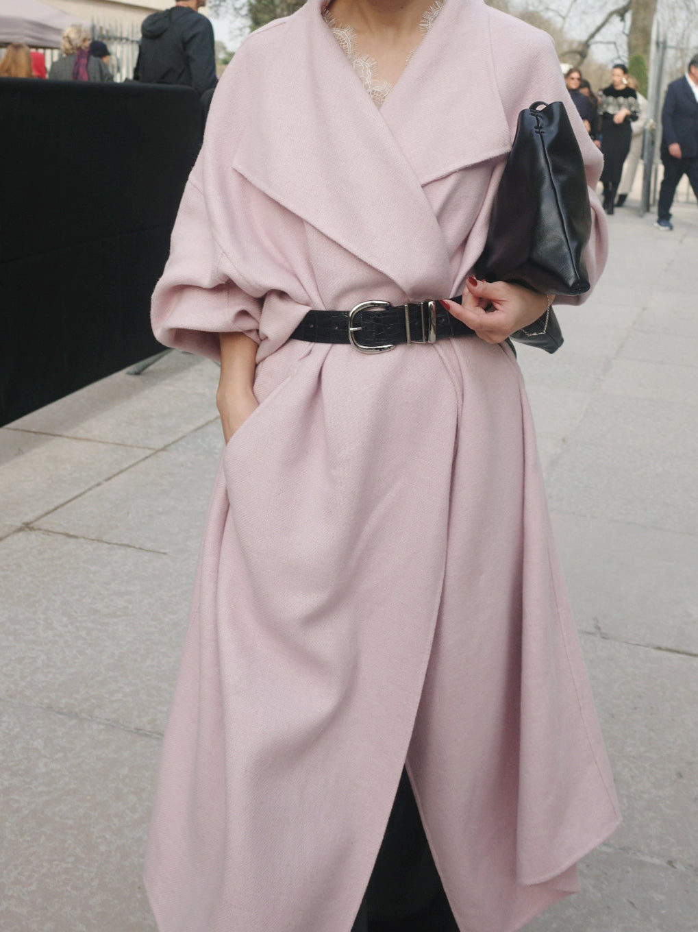 DRAPE COLLAR WOOL RIVER COAT
