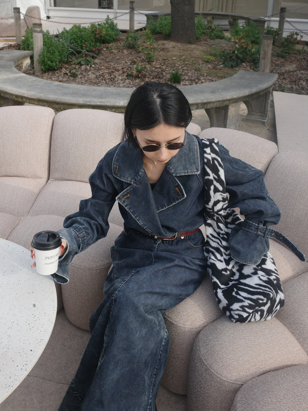 TRENCH LIKE CORDUROY DRESS