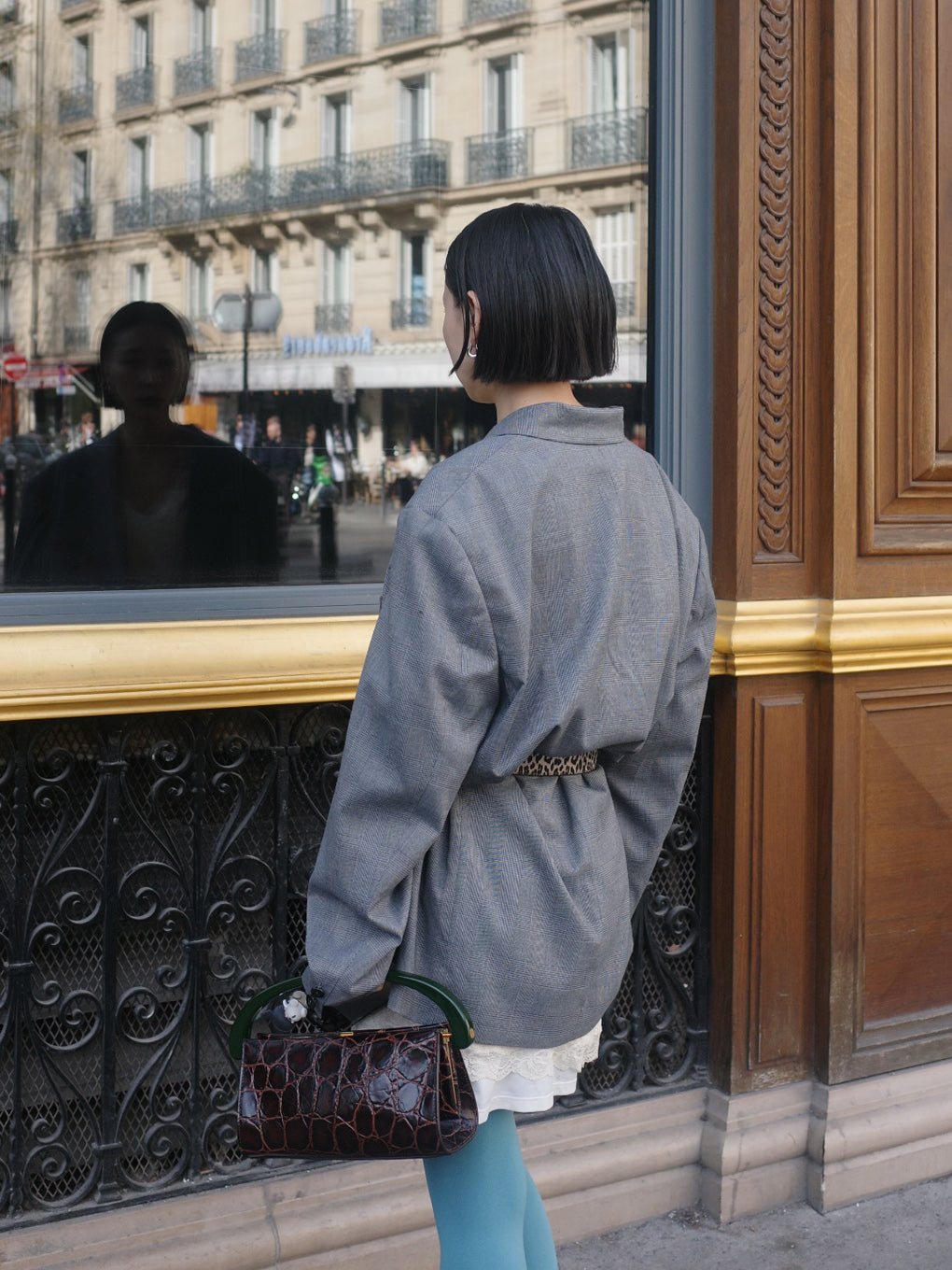 DEFORMATION TACK HOUNDSTOOTH JACKET