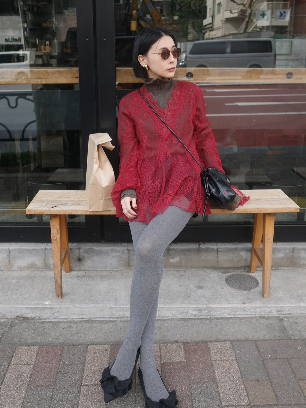 BEST TOUCH HALF ZIP KNIT TOP