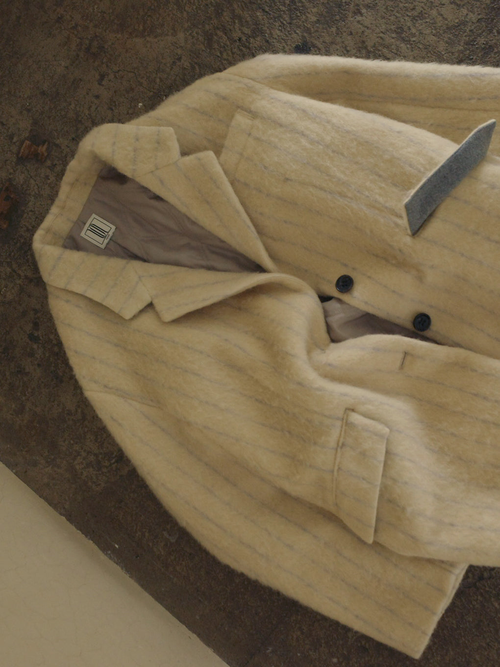 UND STRIPE ALPACA SHAGGY JACOT