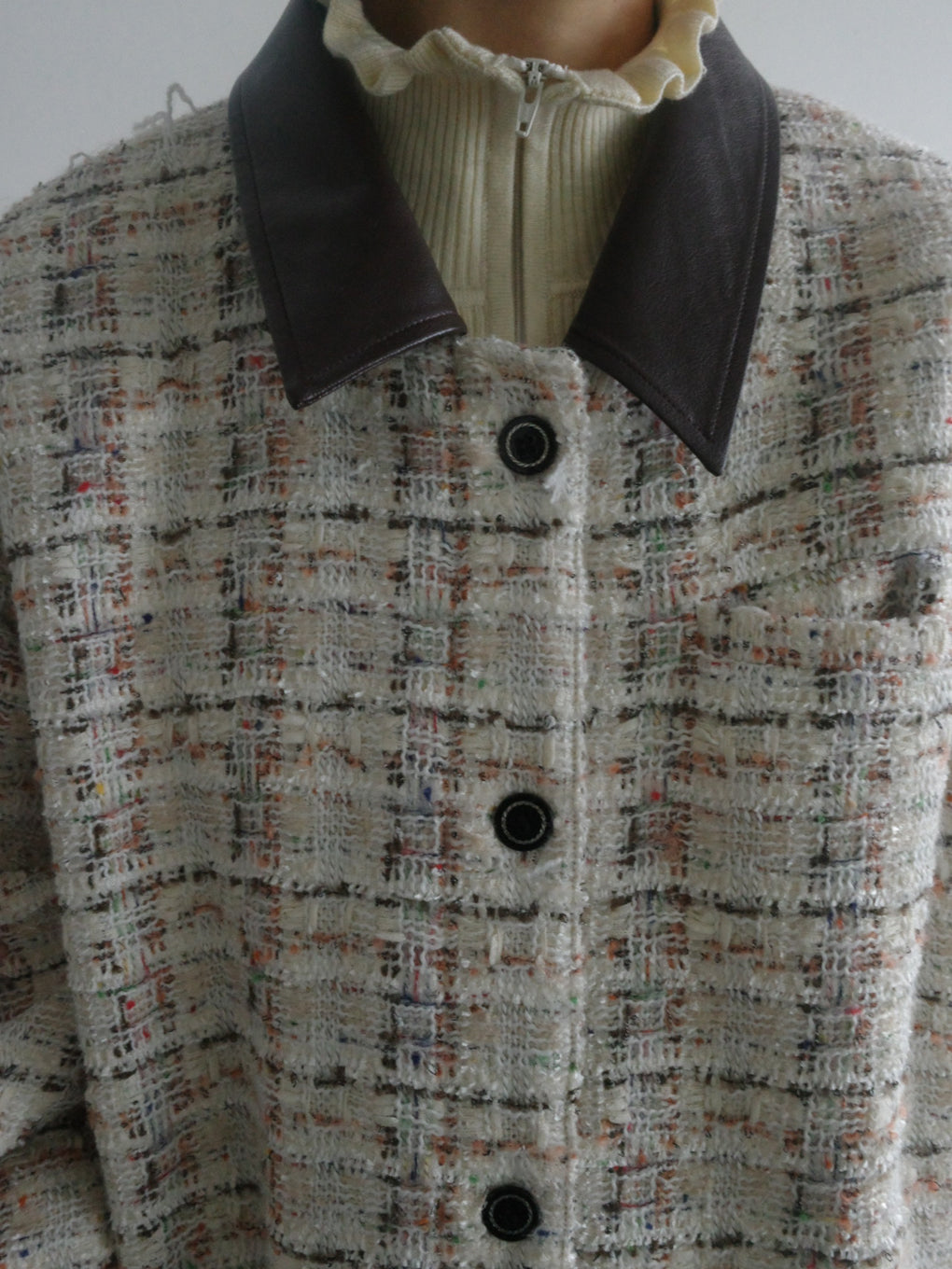 UND 2WAY TEXTURE TWEED JACKET