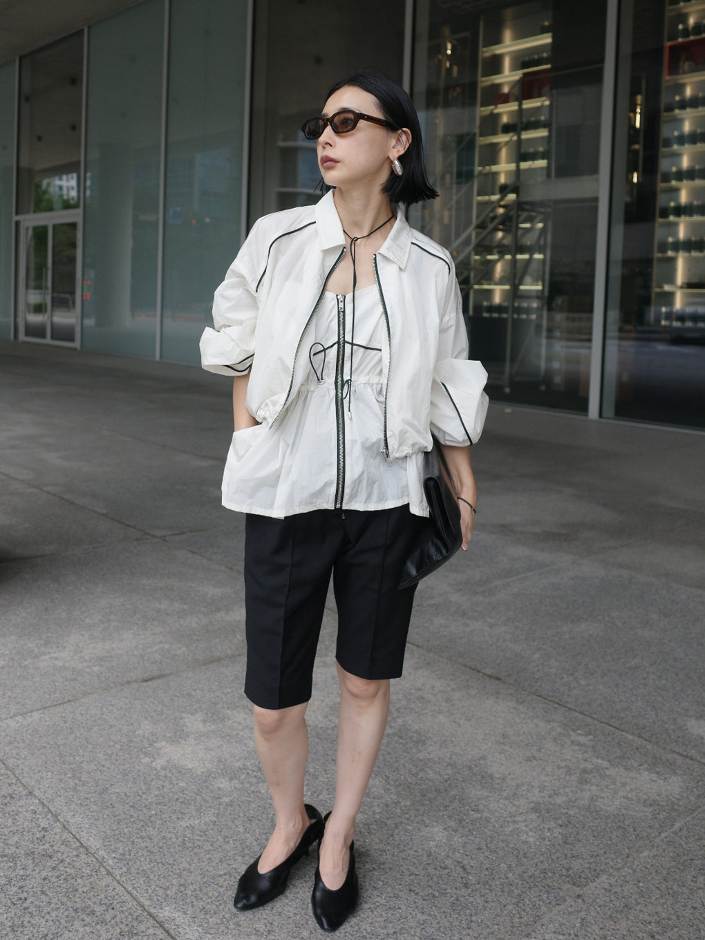 SHORT TRACK JACKET WITH BUSTIER