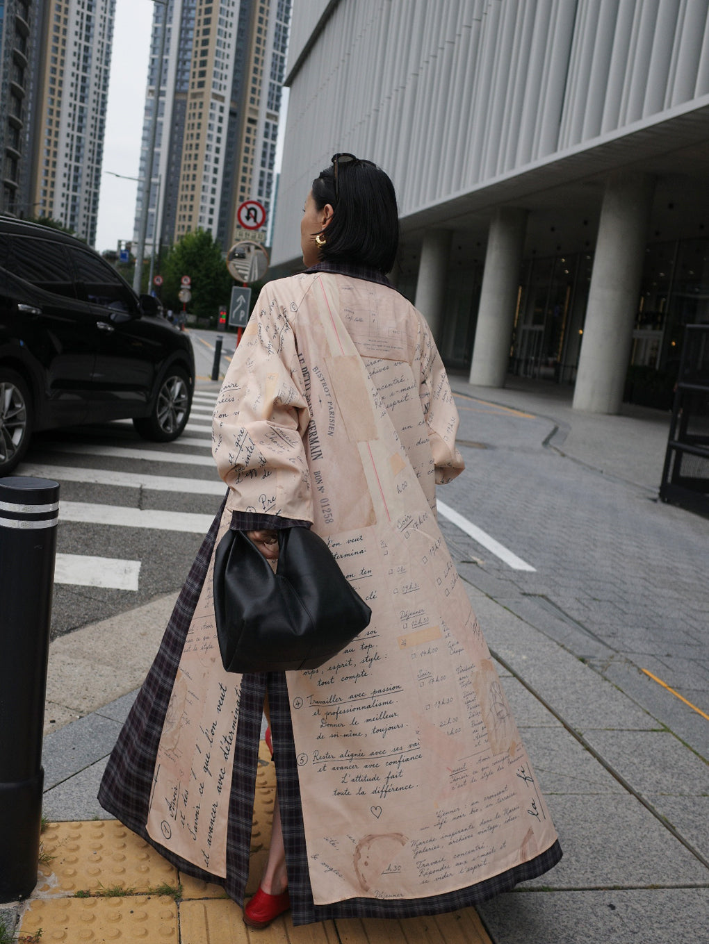 REVERSIBLE PARIS LETTER TRENCH COAT