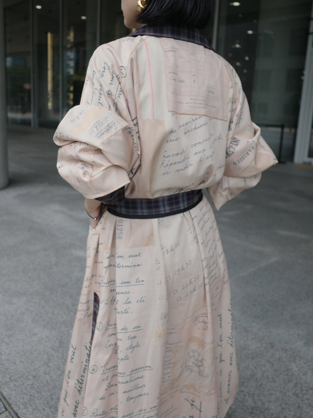 REVERSIBLE PARIS LETTER TRENCH COAT