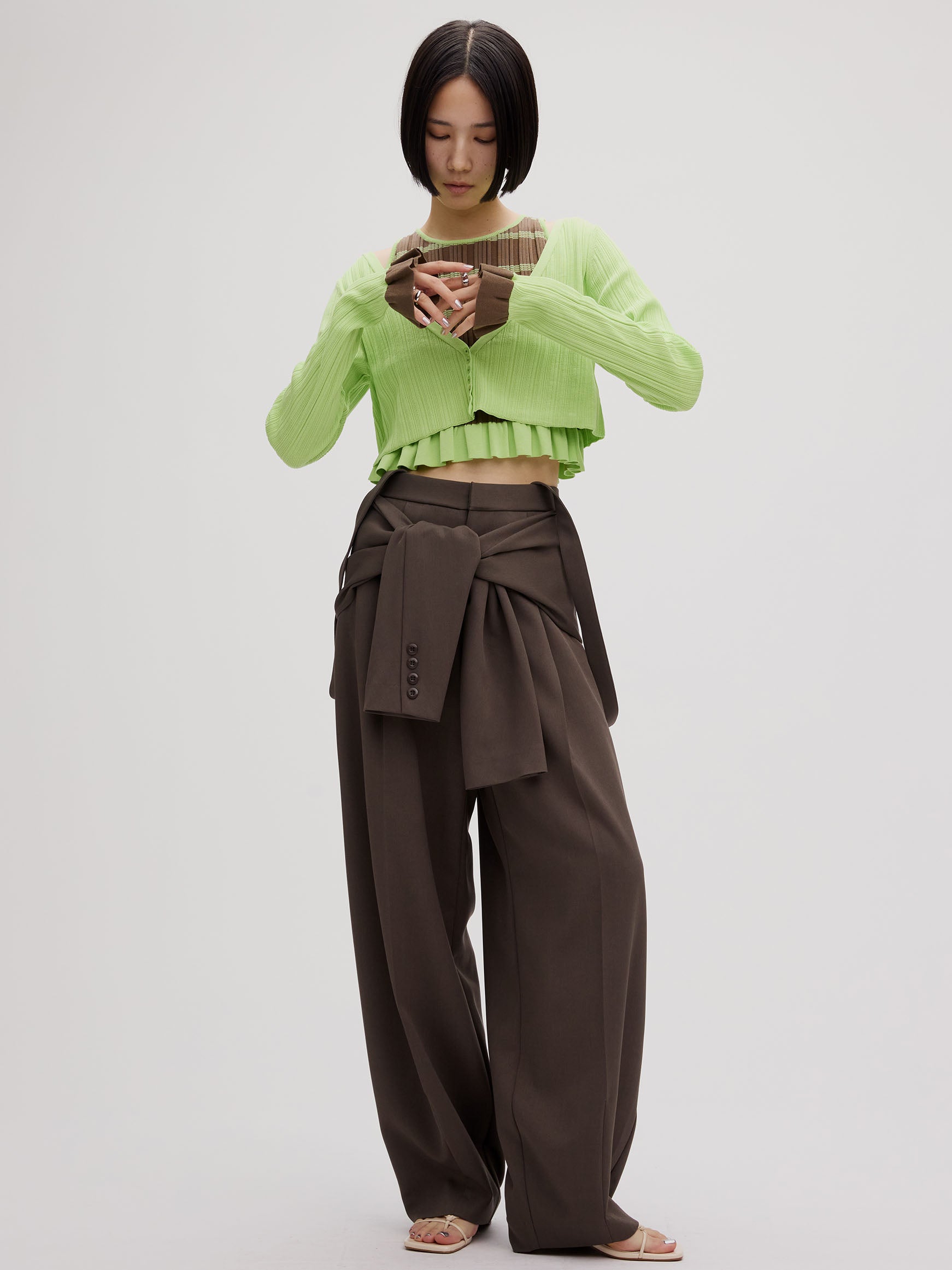 MEDI PURIPURI SHORT KNIT CARDIGAN