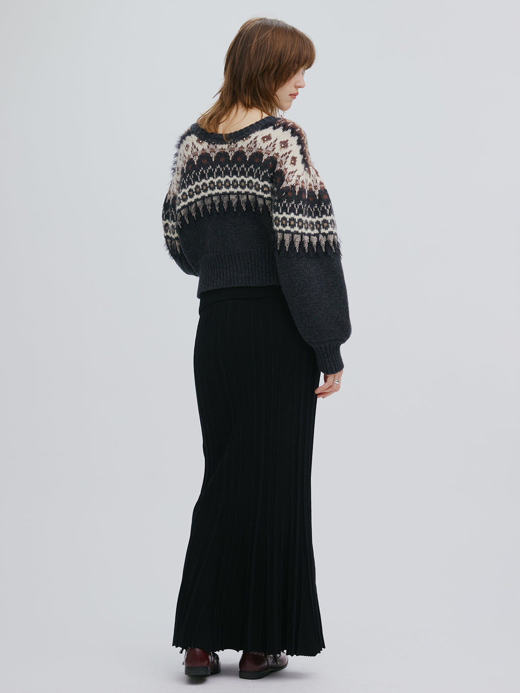 UND 2WAY LADY NORDIC KNIT CARDIGAN