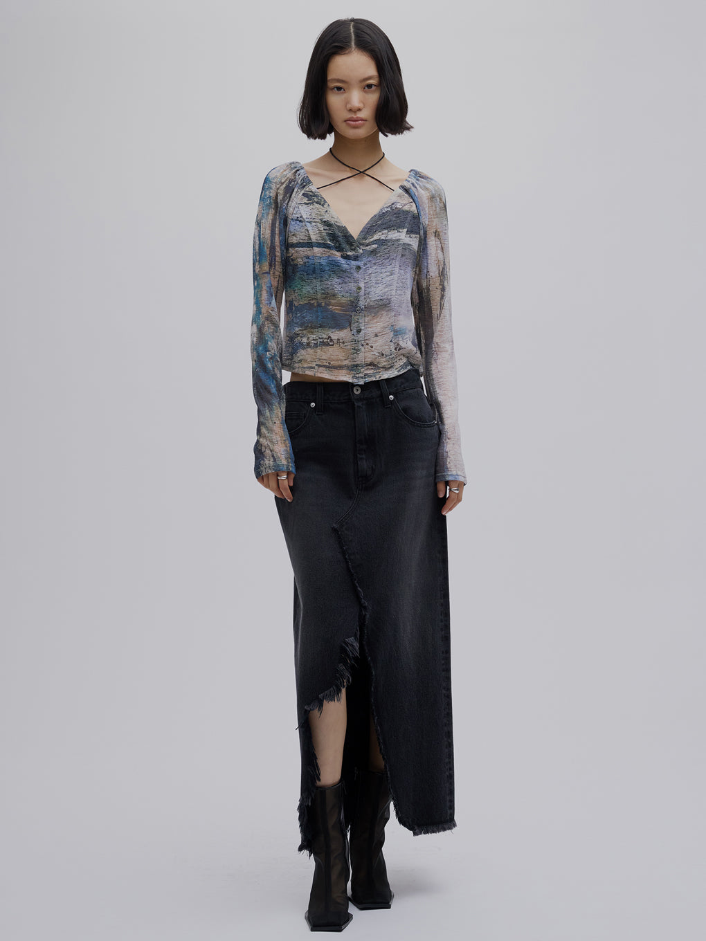 アメリヴィンテージPAINTED TEXTURE ART TOP PAINTED TEXTURE ART TOP