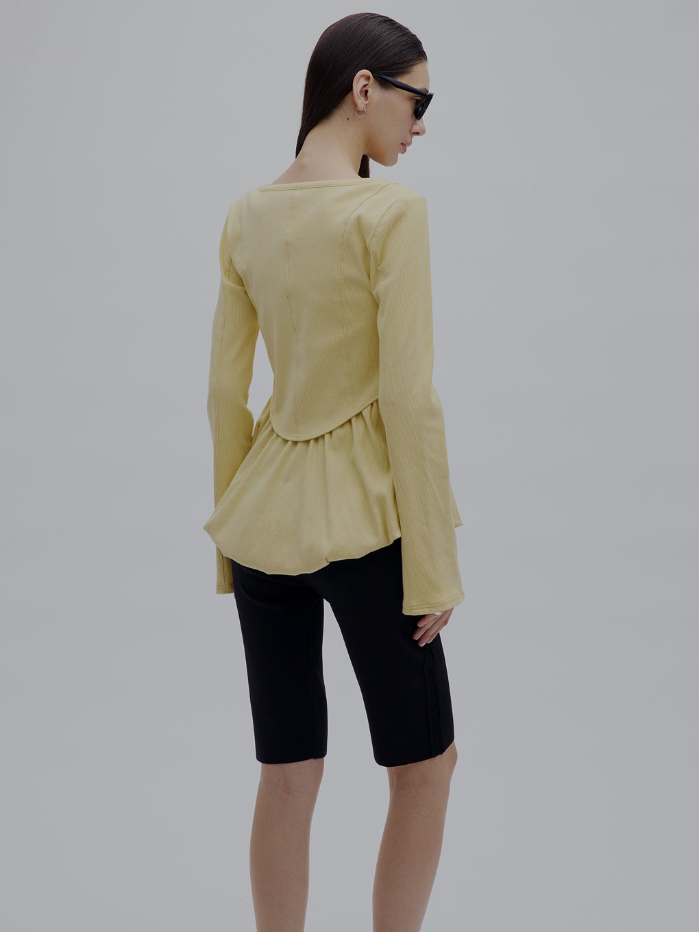 SIDE LACE LIKE KNIT BIKER PANTS