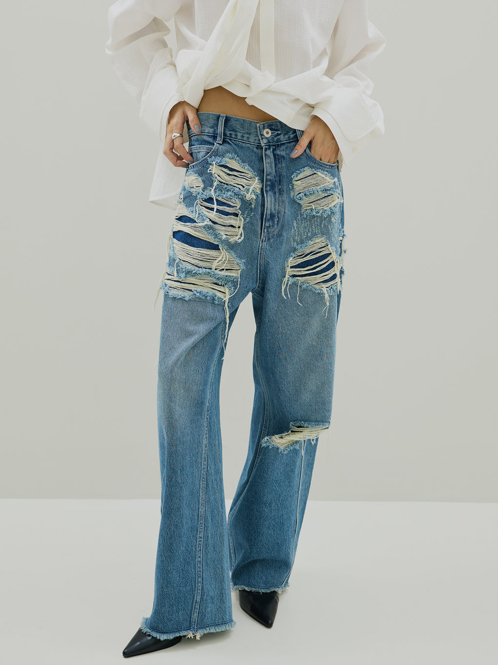 Ameri UND HARD DAMAGE LOOSE DENIM デニム UND HARD DAMAGE LOOSE DENIM