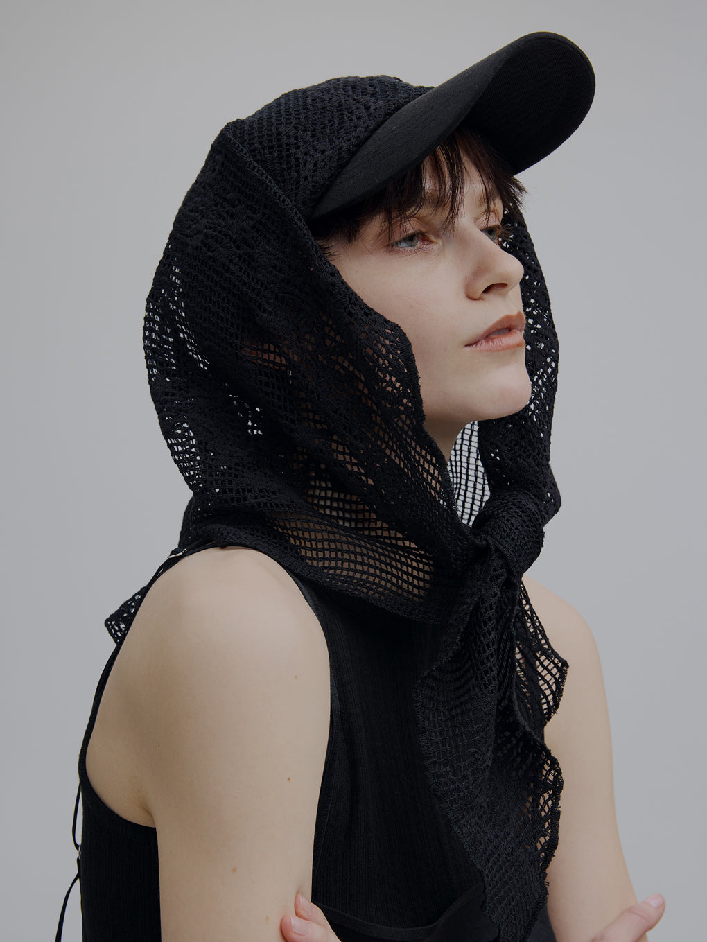 MESH DAMASK EMBROIDERY CAP