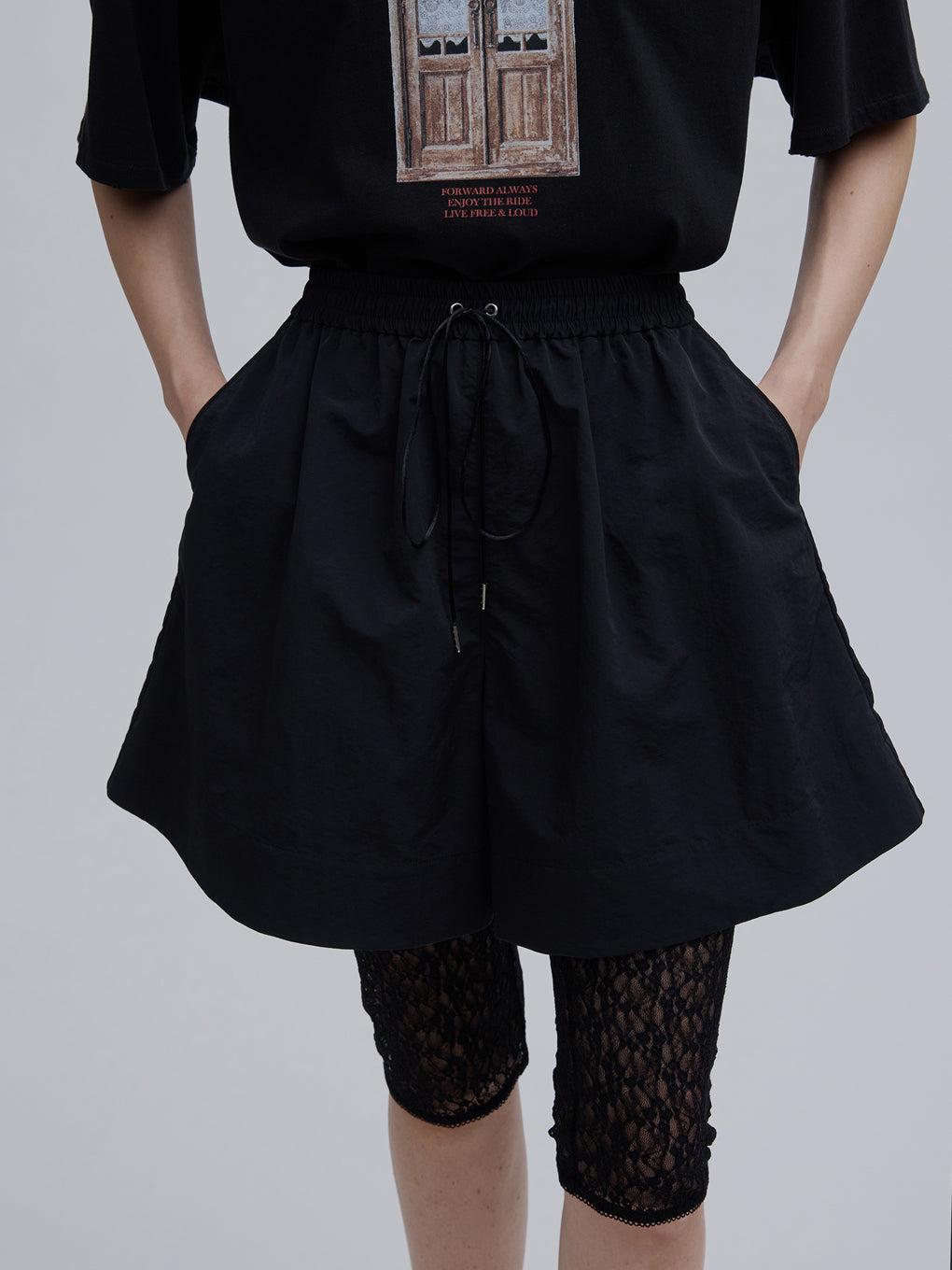 LACE BIKER SET SHORTS