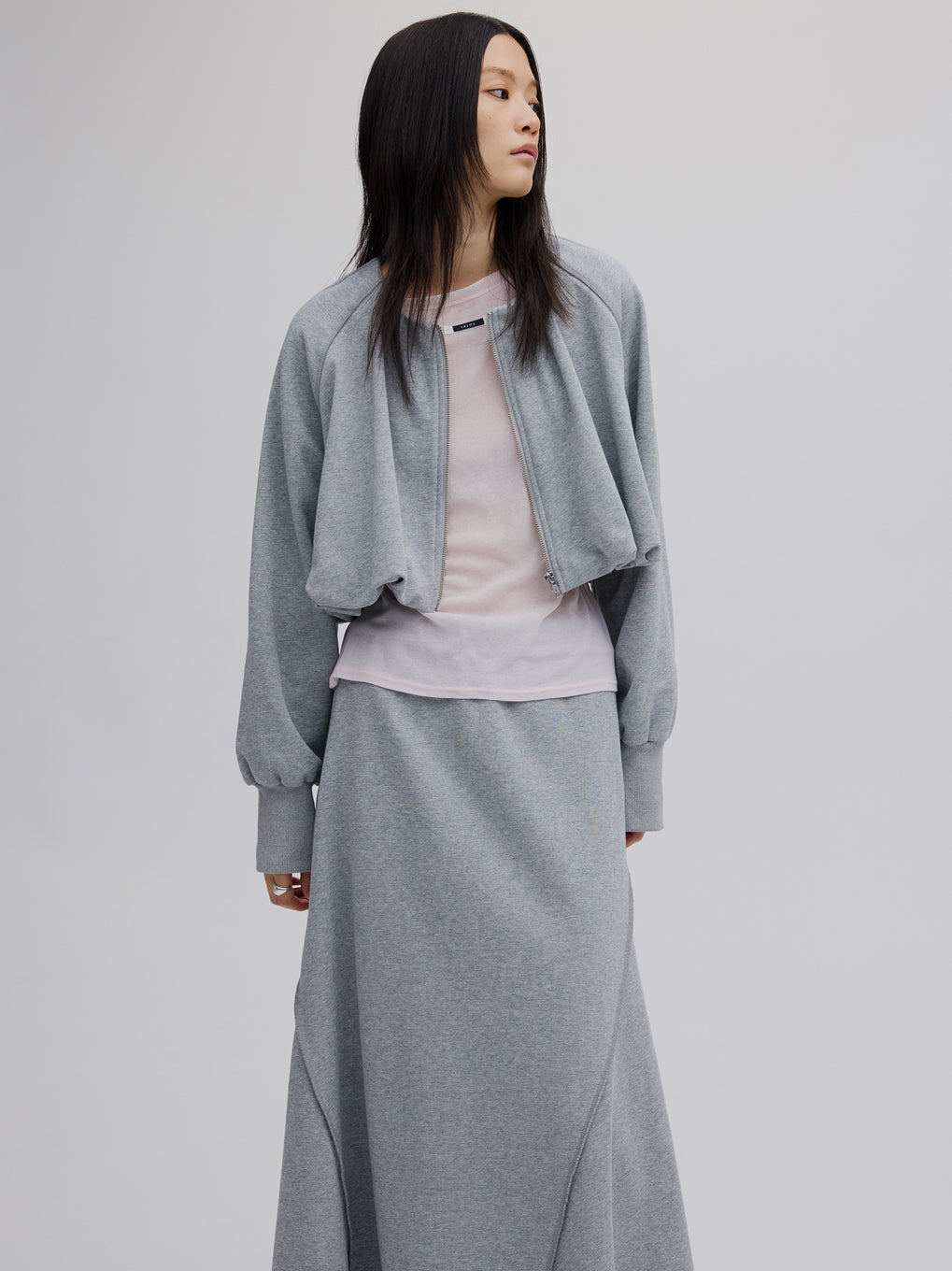 BALLOON SWEAT TOP WITH SKIRT