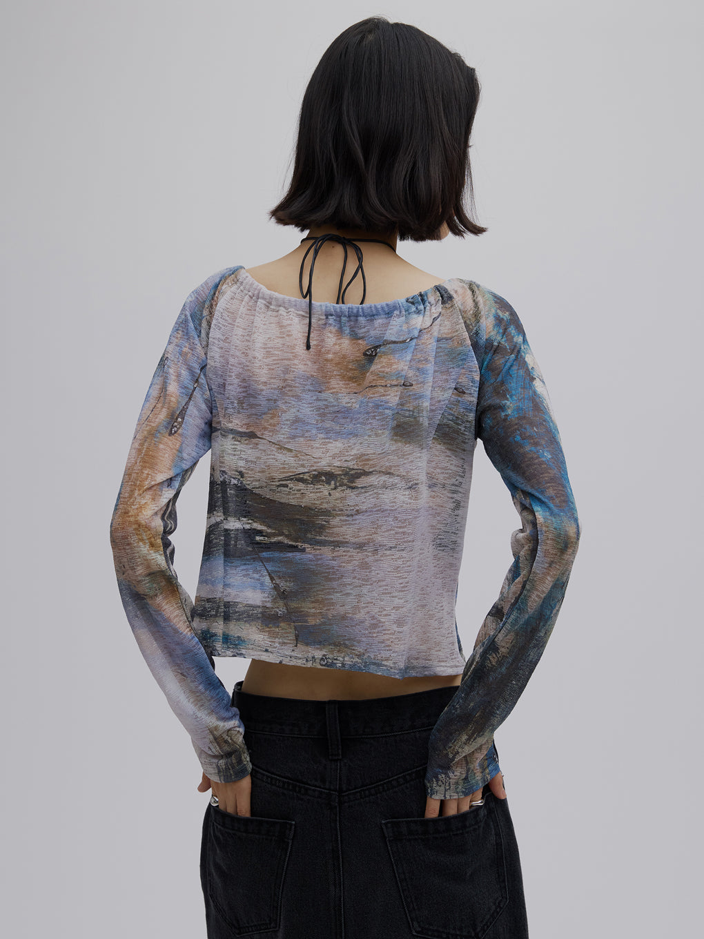 トップス Ameri VINTAGE PAINTED TEXTURE ART TOP PAINTED TEXTURE ART TOP