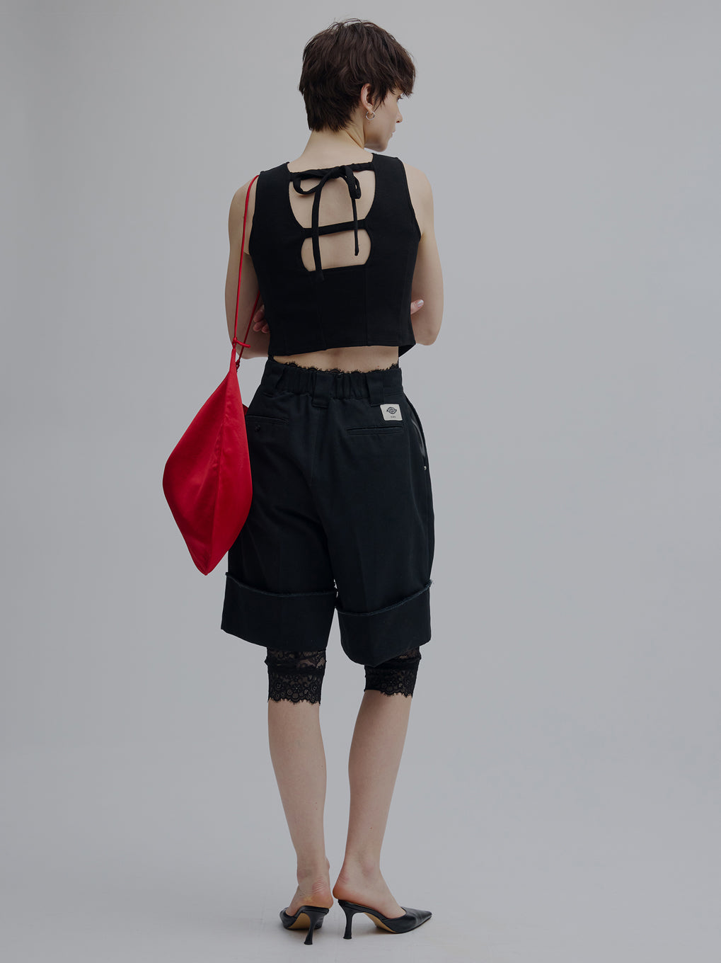 LACE BIKER PANTS
