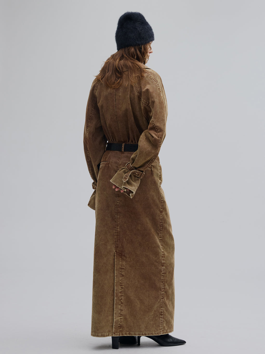 TRENCH LIKE CORDUROY DRESS