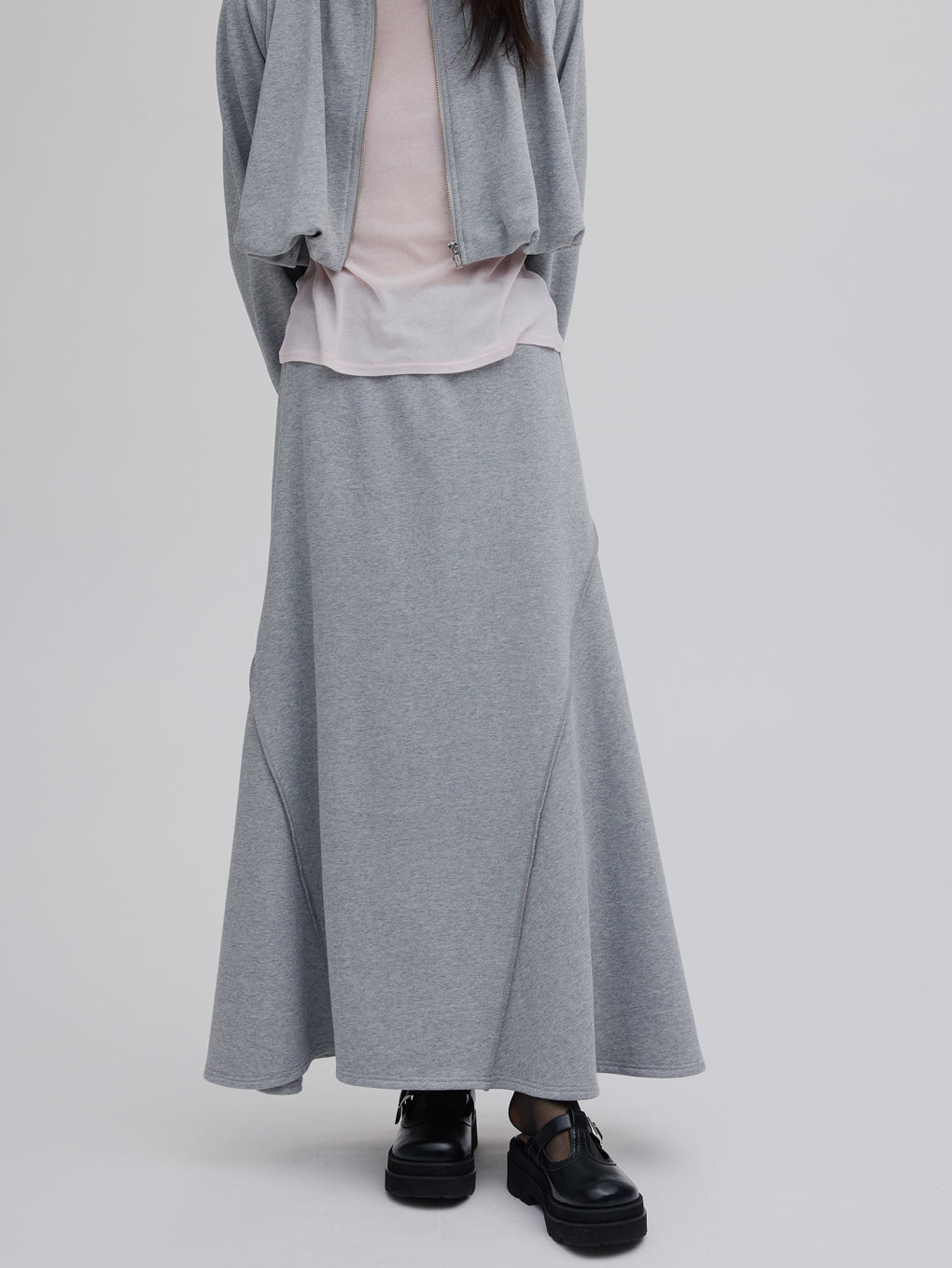 BALLOON SWEAT TOP WITH SKIRT