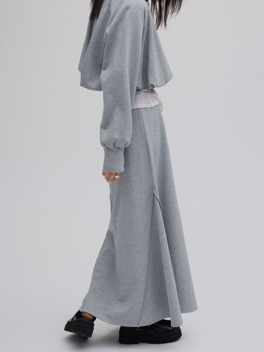 BALLOON SWEAT TOP WITH SKIRT