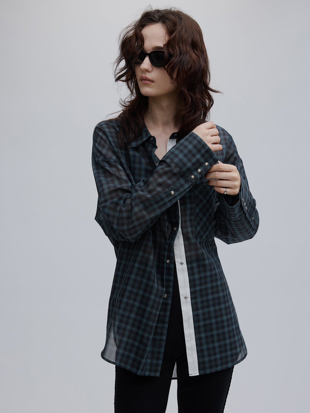 SHEER WAIST MARK OVERSIZE SHIRT