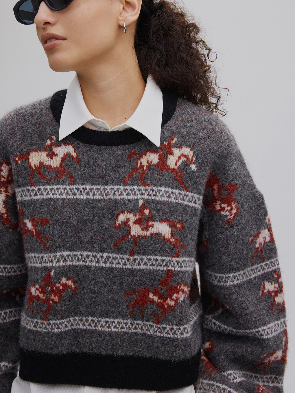 UND HORSE PATTERN KNIT