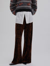 ACETATE VELOUR STRAIGHT WIDE PANTS
