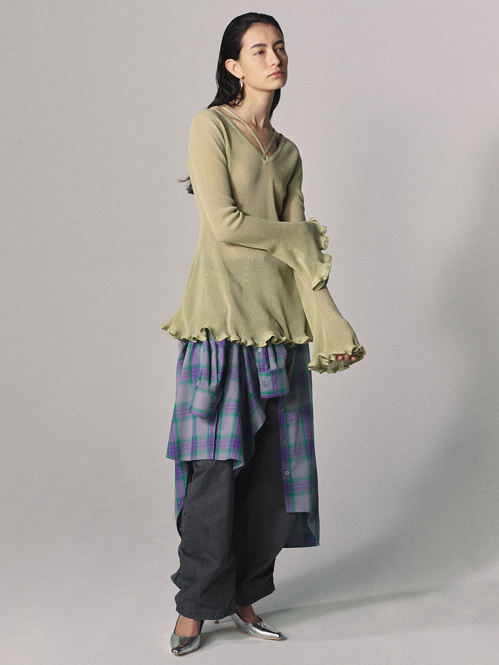 MILITARY SLIT LACE CARGO PANTS